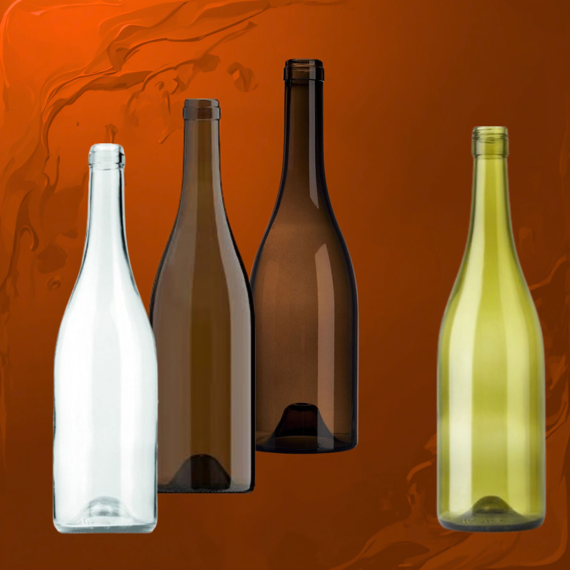 Modèles de bouteilles de bourgogne